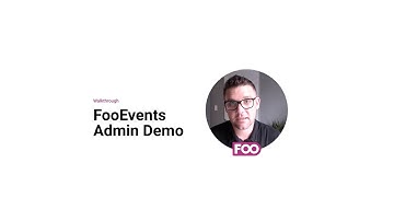 FooEvents Admin Demo
