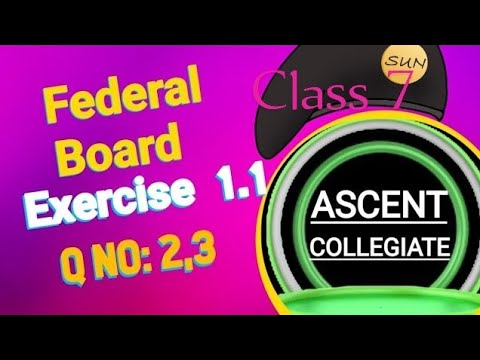 Umair Math Federal Board||Exercise 1.1||Q2 and 3||Mathematics class 8||By Sir ...
