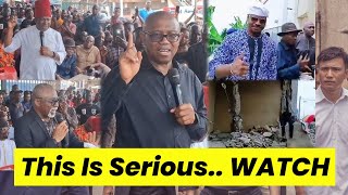 TRADE FAIR DEMOLITION: Peter Obi, Abaribe And Others In Serious Protest