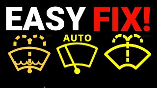 How to Fix & Reset Auto Windscreen Wiping Warning Light Stays On or Flashing | Low Washer Fluid