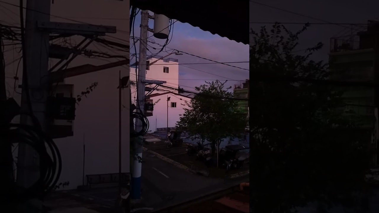 Hazy pink sky, Oct 18, 2025