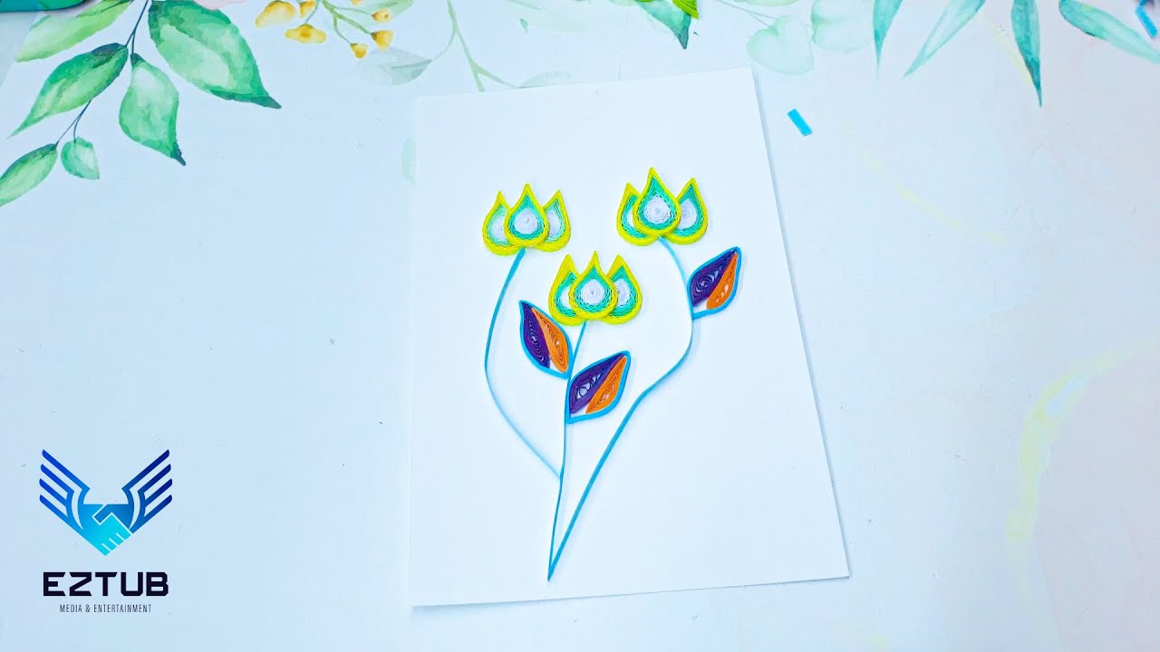 Make color mutant lotus majestic beauty from quilling | Quilling paper art for beginners