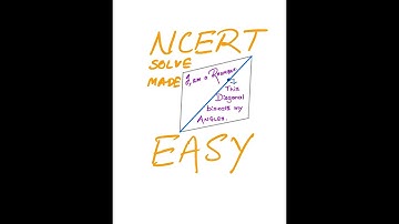 Diagonals of a Rhombus bisect the angles Proof - Class IX - NCERT Solve Made Easy