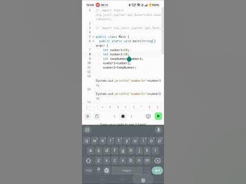Java Programming: Swap Two Numbers using third variable # ...
