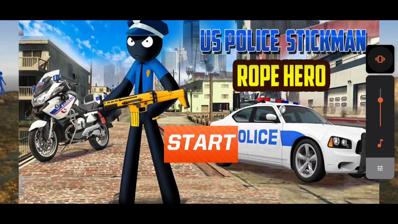 amazing police stickman rope hero gangster vegas gameplay