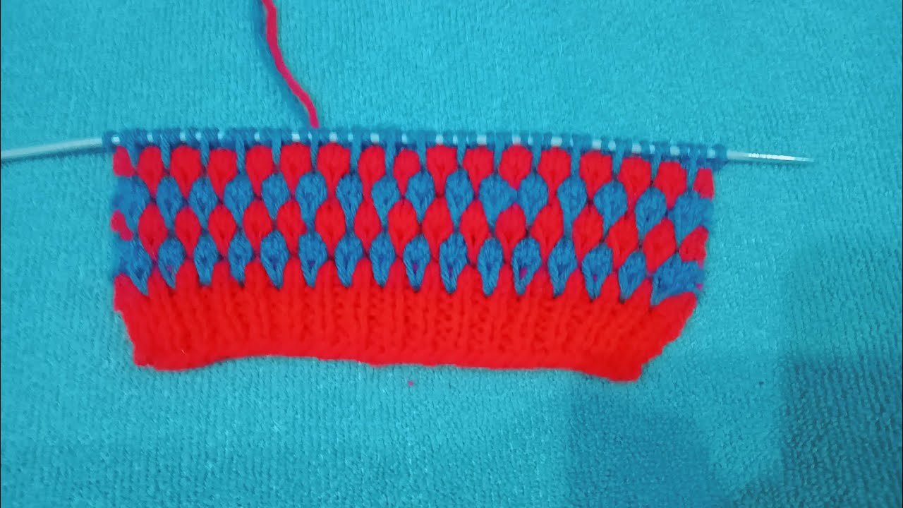 दो रंगों में स्वेटर डिजाइन 