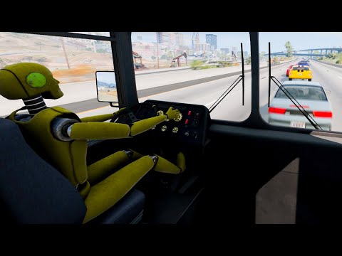 Cars vs Mad Bus Driver (Road Rage) - BeamNG.Drive