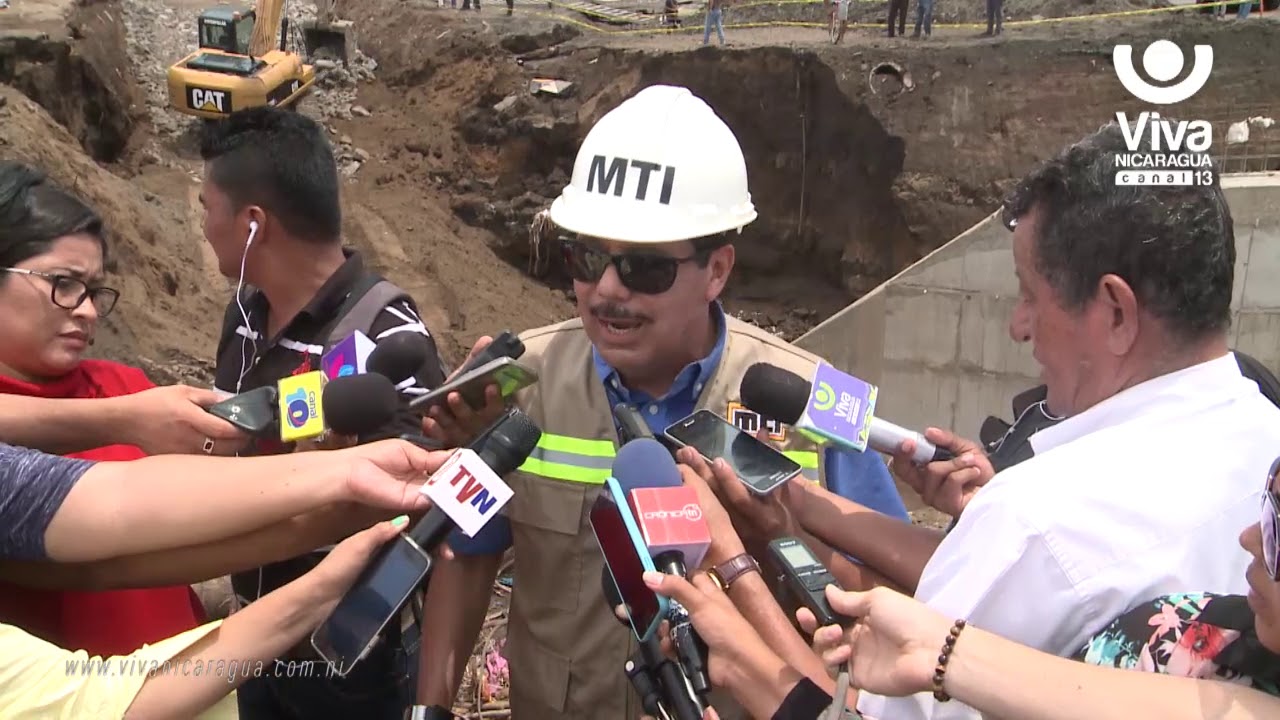 canal 13 fugitiva MTI rehabilita paso provisional de Ciudad Sandino destruido por fuertes lluvias