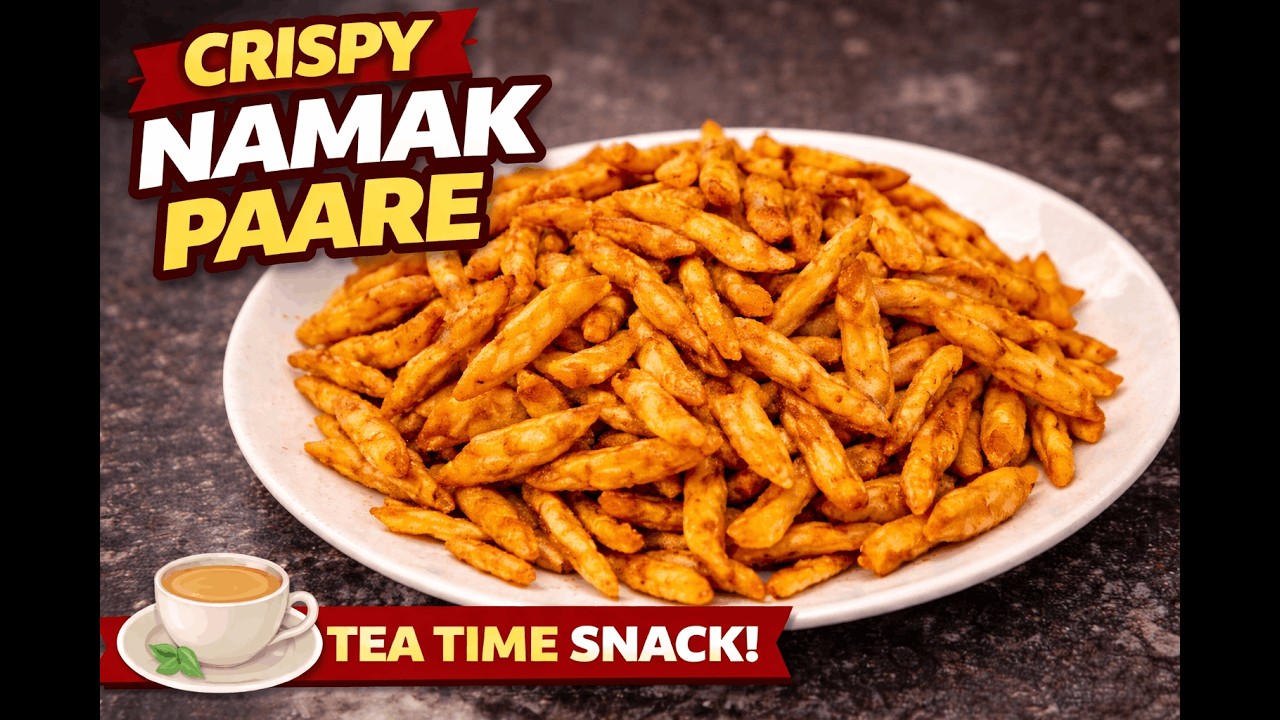 Crispy Namak Paare at Home | Perfect Tea-Time Snack Recipe 😋