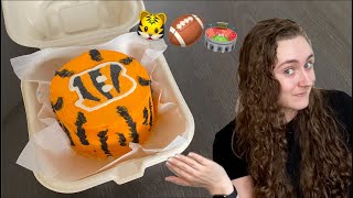 Cincinnati Bengals Tiger Print Lunchbox Cake for SuperBowl LVI! (buttercream transfer technique 😳) by Tiny Treatery 231 views 2 years ago 12 minutes, 53 seconds