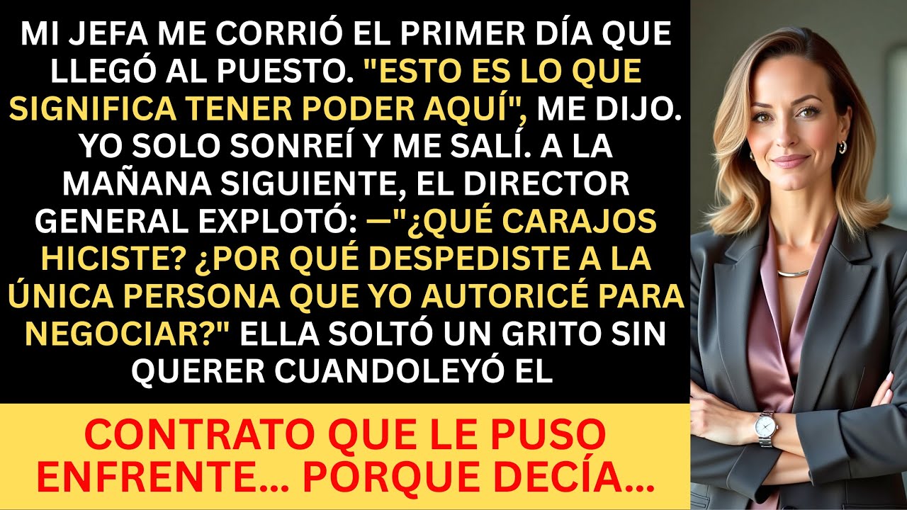 Mi jefa me despidió el primer día que tomó el cargo – Esto es poder.