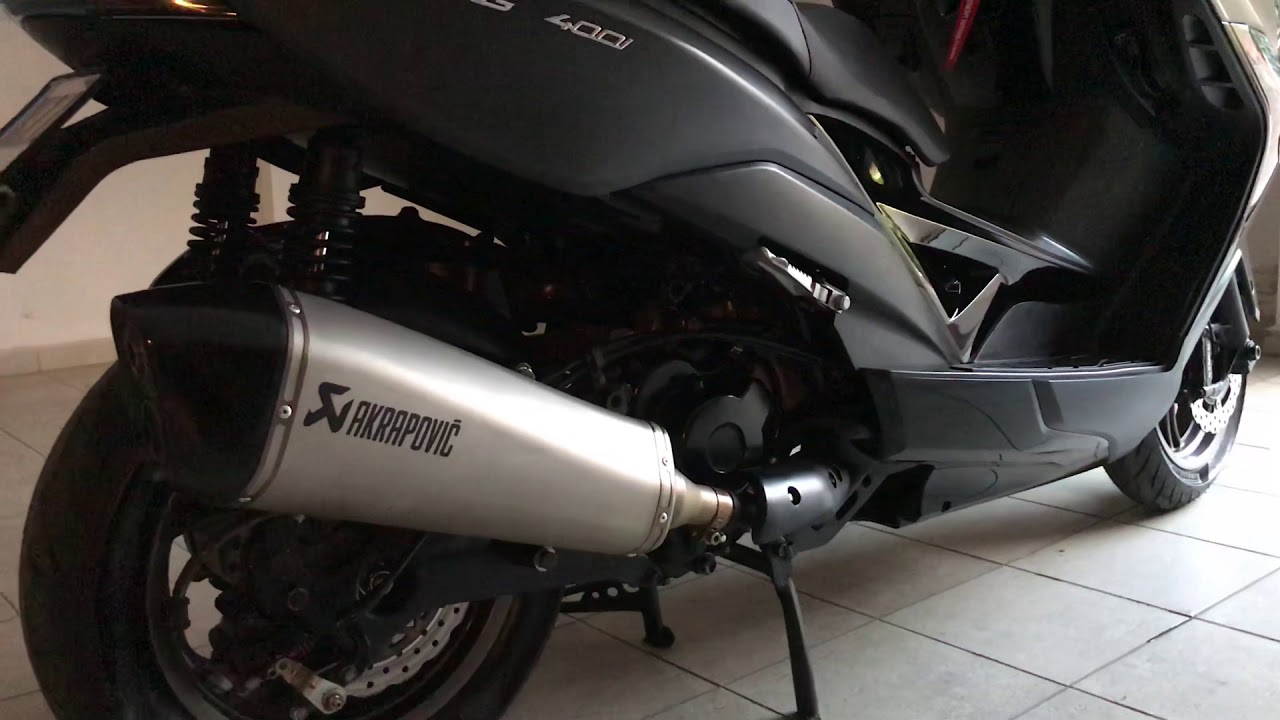 KYMCO XCITING 400i Akrapovic 3 - YouTube