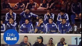 Messi and argentina squad cheer on indiana pacers - daily mail