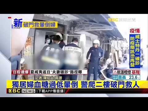 最新》獨居婦血糖過低暈倒 警爬二樓破門救人