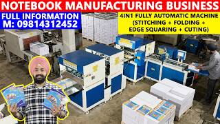 Fully Automatic Notebook Making Machine price in India, 4 in 1 Notebook Making Machine price