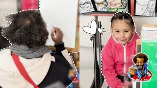 Little girl wanted to highlight her big eyes in a cute speed cartoon!! Little girl wanted to highlight her big eyes in a cute speed cartoon!!