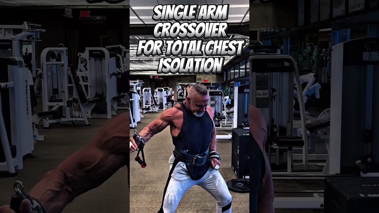 TOTAL CHEST ISOLATION FOR MAX CONTRACTION ONE ARM CROSSOVERS #WORKOUT #MOTIVATION #CHEST