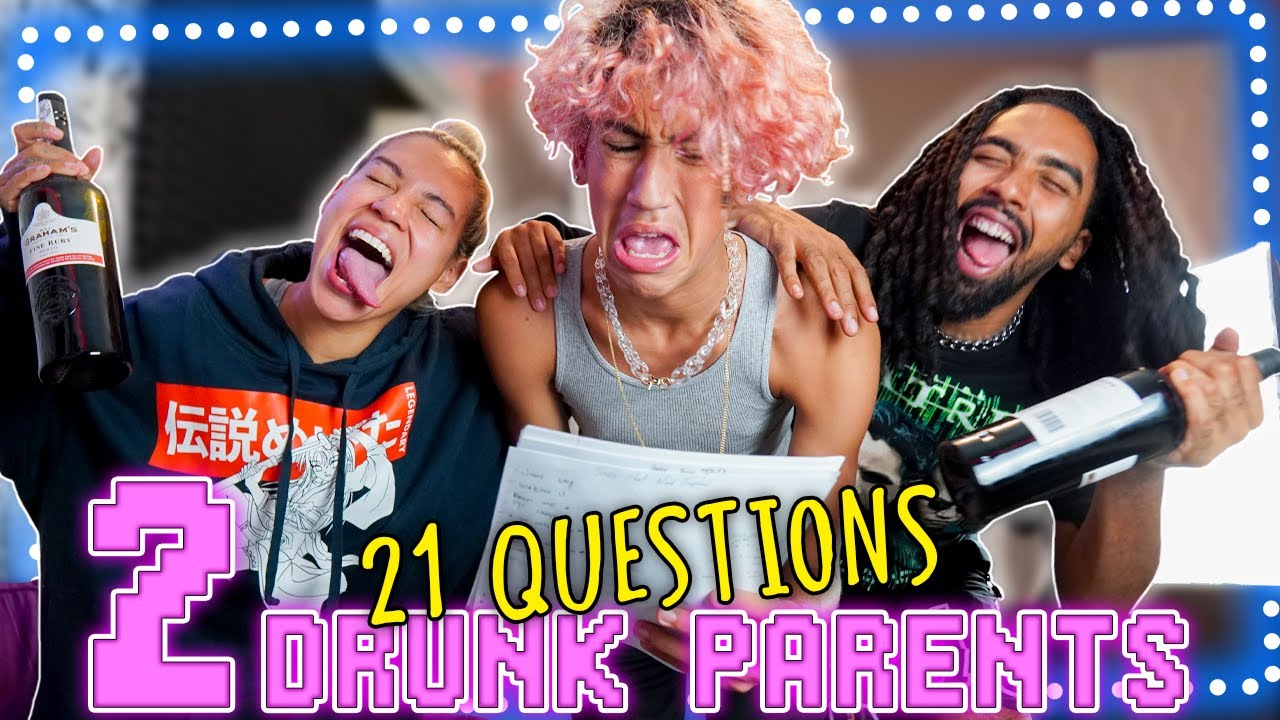Asking My *2 DRUNK* PARENTS, 21 QUESTIONS !! SO AWKWARD 😂