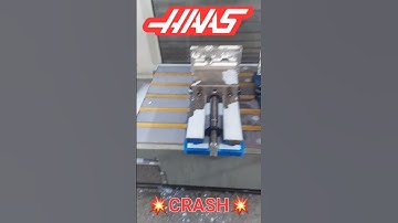 HAAS VF4 CNC MILL 💥CRASH💥 1/4" aluminum emc Z was .60 off
