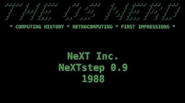 GUI History - NeXTstep 0.9