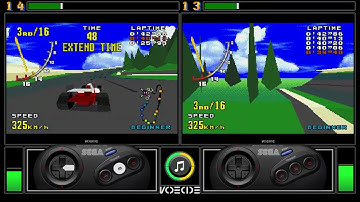 Real FPS of Virtua Racing (Sega Genesis) Video Test