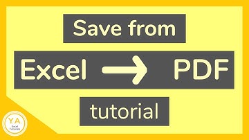 How to Save an Excel File as PDF - Tutorial