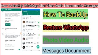 How To Backup & Restore WhatsApp Chat Photo Video Audio  Message Documment Android Mobile phone 2022 screenshot 4