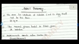 One liner important questions part-13 #gpat #niper #pharmacist #exampreparation #ANKITPHARMACY