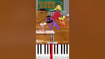 [Gegagedigedagedago] CatNap and Roblox Naggets Dancing (@HF_Animation) - Octave Piano Tutorial