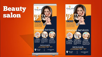 how to Design professional roll up banner | pixellab tutorial