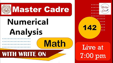 Math Master Cadre |Chapter - 21| Numerical Analysis | Full Syllabus #master cadre math #master cadre