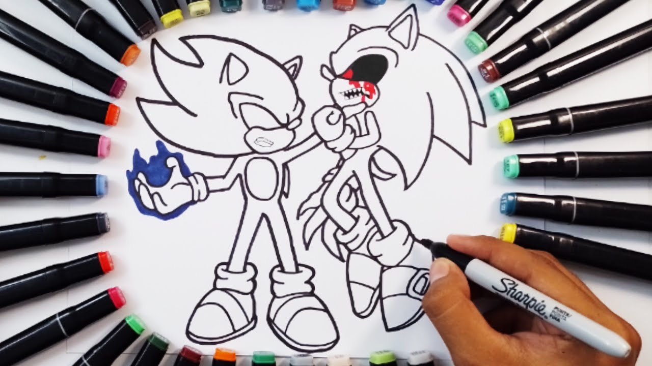 Como DESENHAR DARK SONIC do Filme - Cómo DIBUJAR a DARK SONIC de