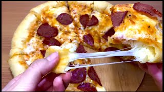 بيتزا محشيه الاطراف (ستافت كراست) ف منتهي السهوله stuffed crust pizza