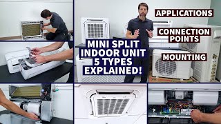 Mini Split Indoor Unit Types Explained! 5 Types Applications, Connection Points, Mounting!
