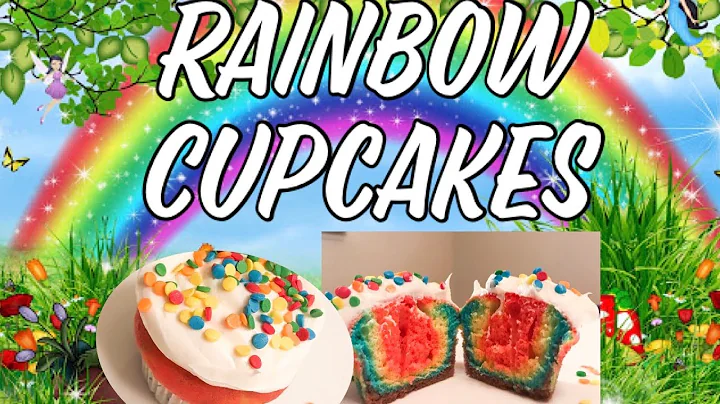Rainbow Cupcakes Easy DIY - Rainbow Birthday Party Cupcake Dessert Tutorial For Beginners 🌈 ♡