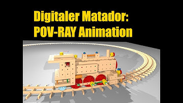 Dampflok 1223 POV-Ray Animation auf Gleiskreis - Matador Eisenbahn LDView