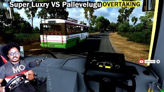 APSRTC Super Luxury Overtaking TSRTC PalleVelugu Bus with Logitech g29 Steering | ETS 2 TGW screenshot 5