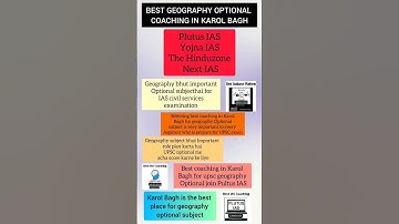 Best Geography optional Coaching in Karol bagh