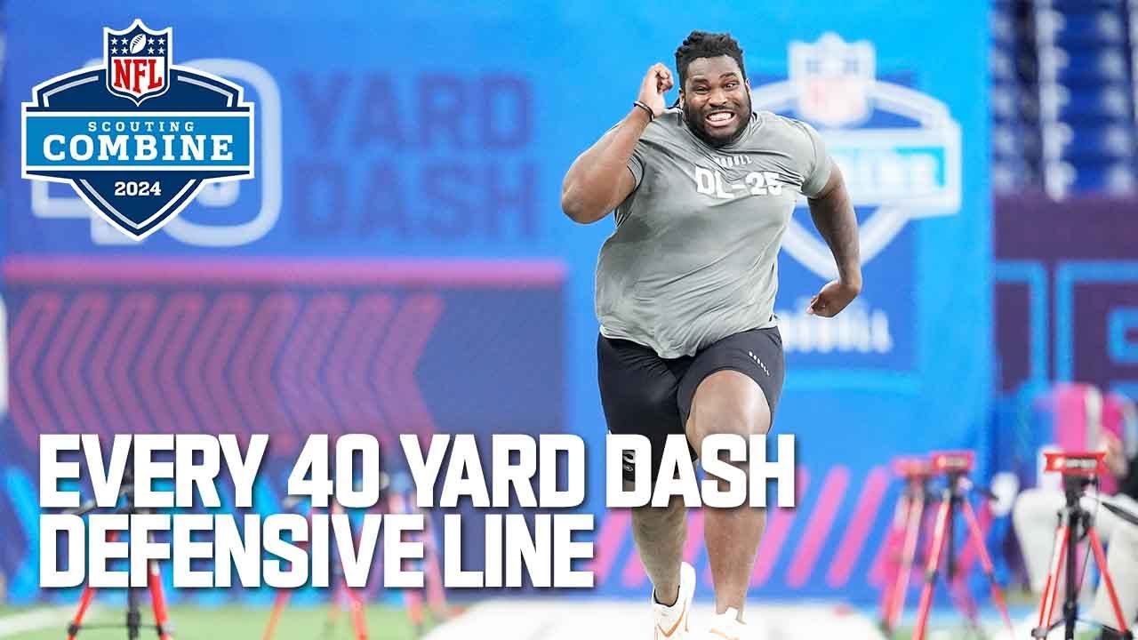 Every Defensive Lineman's 40 Yard Dash! - YouTube