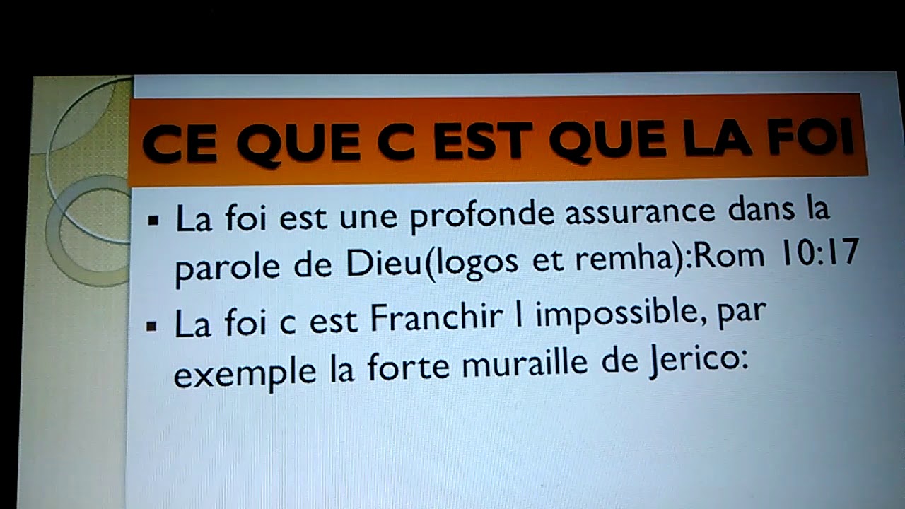 La Foi part 2, types de foi YouTube
