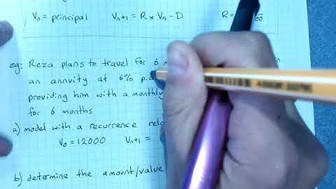 Annuities: recurrence relations