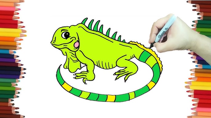 Como dibuajar una iguana | Dibujos faciles - YouTube como-dibuajar-una-iguana-dibujos-faciles-youtube