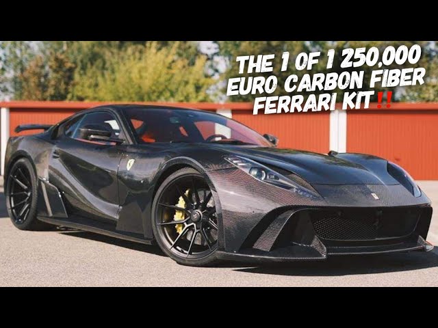 Ferrari 812 Superfast avec les details en covering carbon brillant