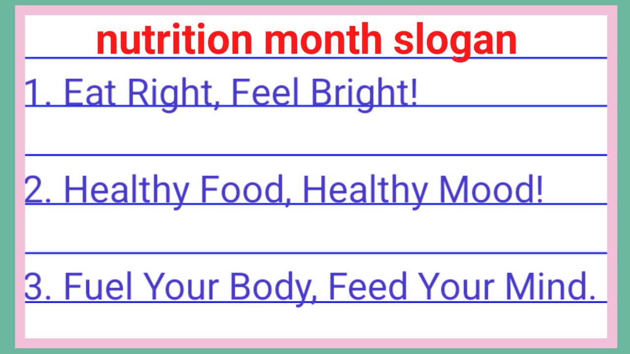 slogan nutrition month| nutrition month slogan 2025|slogan nutrition ...