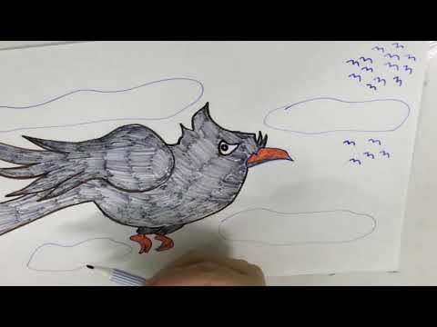 Video: Cách Vẽ Một Con Quạ