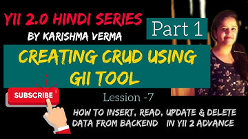 Yii 2.0 in hindi Lesson 7 - Creating CRUD Using Gii Tool (Code Generator tool)