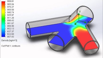 Mixing of Flows Animation SolidWorks 2012, HD