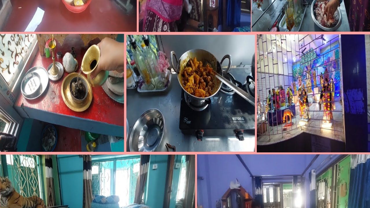 বাড়ি ফেরার পর সমস্ত  বাড়ি যেভাবে clean করে থাকি।। সন্ধ্যায় বজ বজ রাসের  ঠাকুর দেখতে গেলাম।।