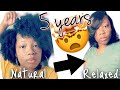 Relaxing my natural hair| After 5 years| IM OVER IT!!