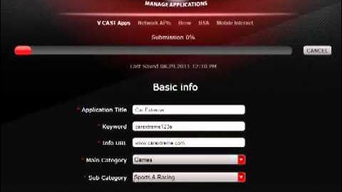 Step 2 of Verizon App Store Submission Process - Basic Info